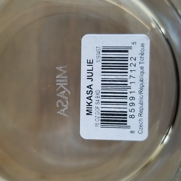 Mikasa Julie Luxury Crystal Old Fashioned Cocktail Glasses- Set of 2 - Picture 5 of 8